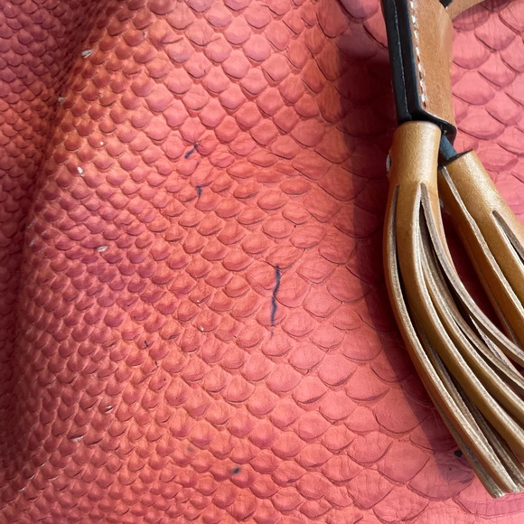 Dooney & Bourke Python Embossed Bucket Bag - Picture 3 of 10